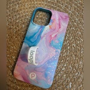 iPhone 13 Pro Max Loopy- pink/blue Marble Phone Case